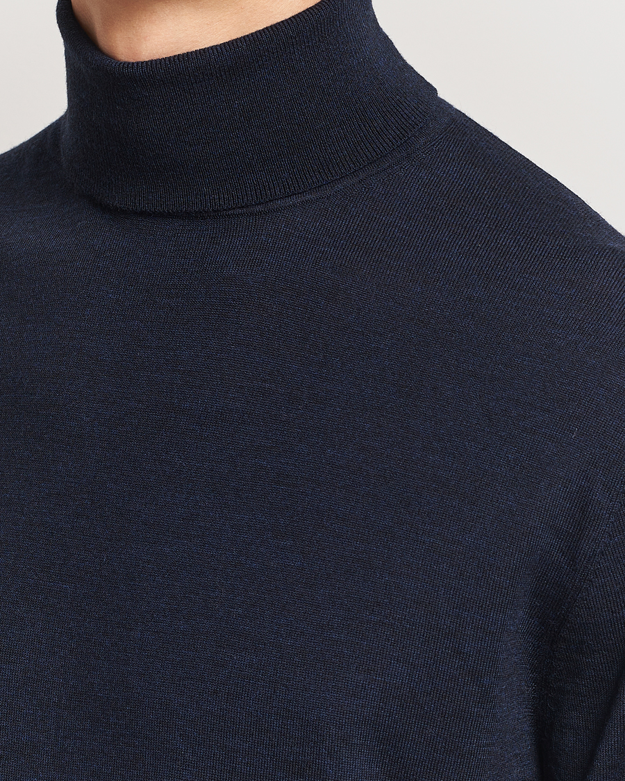 Herr | Tröjor | Tiger of Sweden | Nevile Extra Fine Merino Polo Light Ink