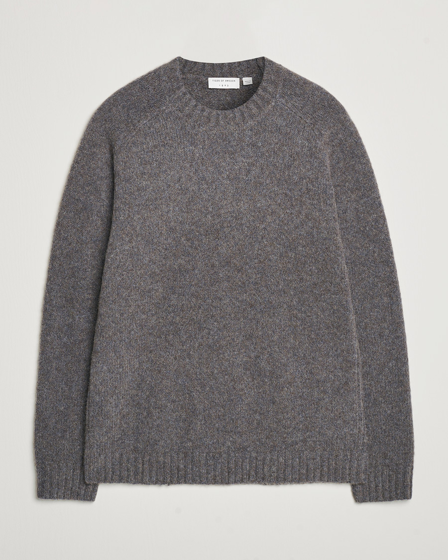 Herr | Tröjor | Tiger of Sweden | Adryan Yak/Alpaca Knitted Sweater Movie Grey
