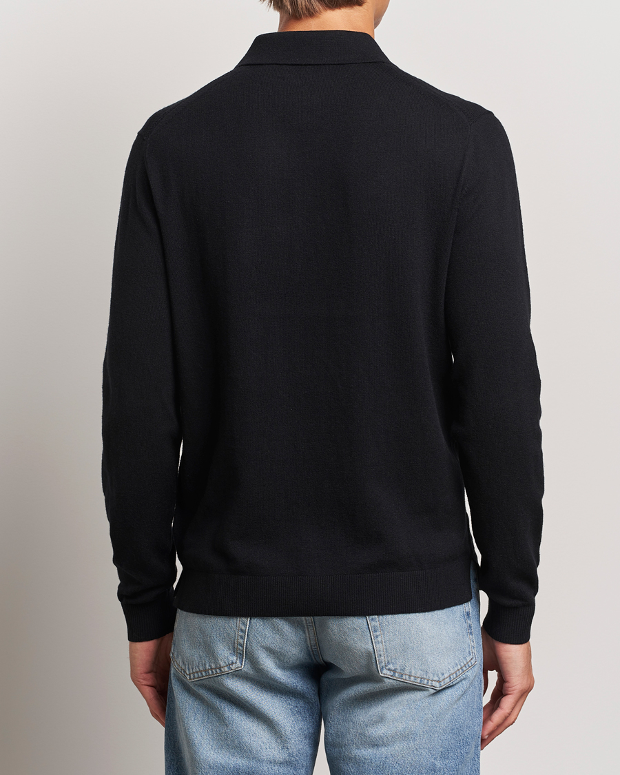 Herr | Tröjor | Tiger of Sweden | Orbit Wool/Cotton Half Zip Black