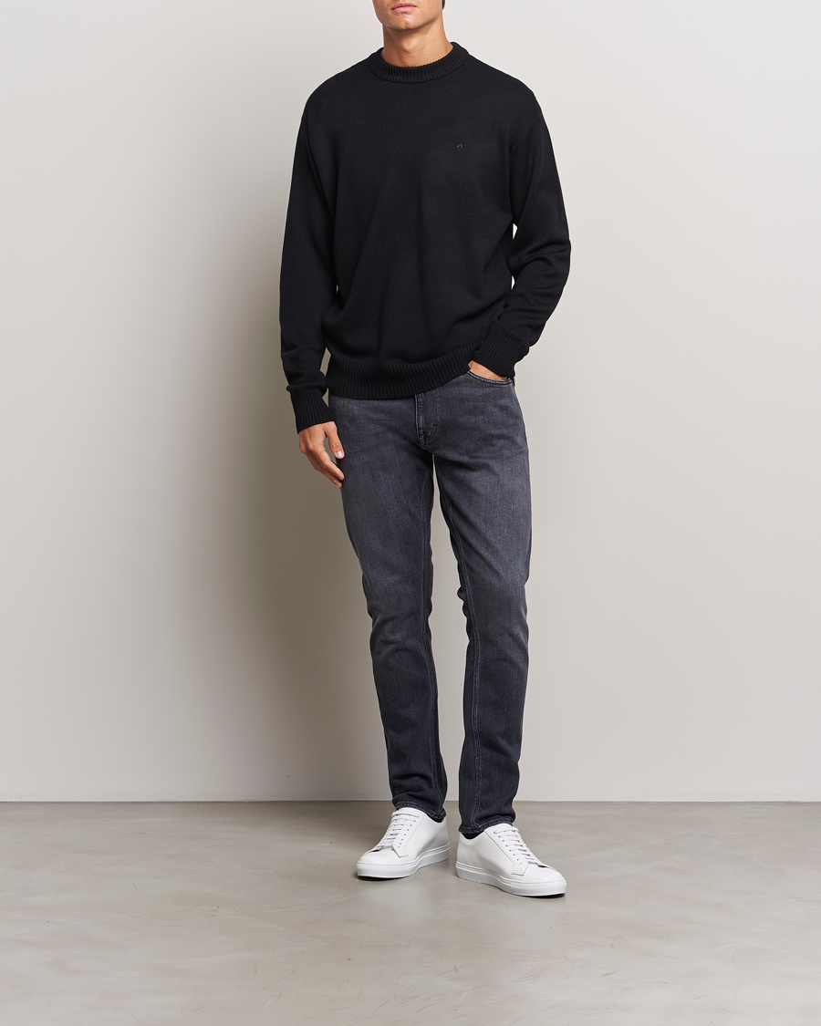 Herr | Jeans | Tiger of Sweden | Pistolero Stretch Cotton Jeans Washed Black