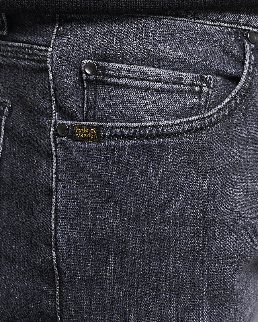 Herr | Jeans | Tiger of Sweden | Pistolero Stretch Cotton Jeans Washed Black