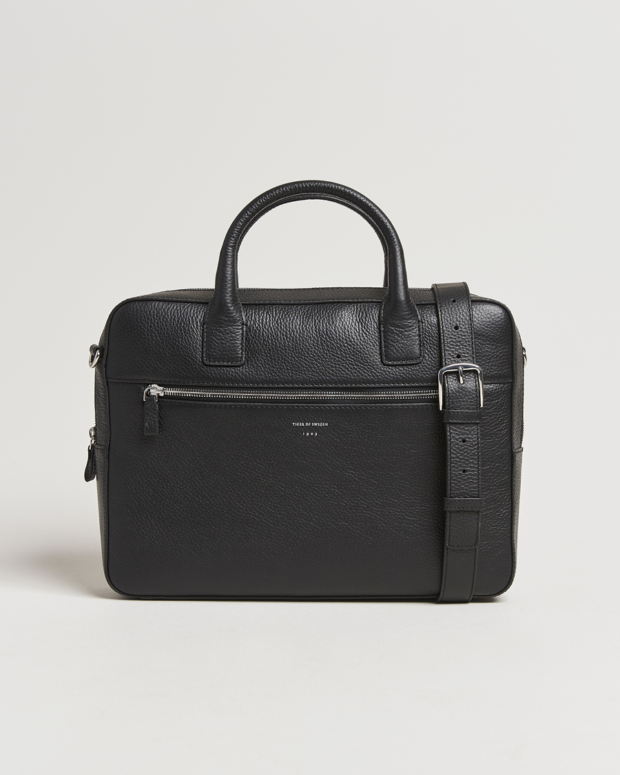 Herr | Tiger of Sweden Beckholmen Leather Briefcase Black | Tiger of Sweden | Beckholmen Leather Briefcase Black