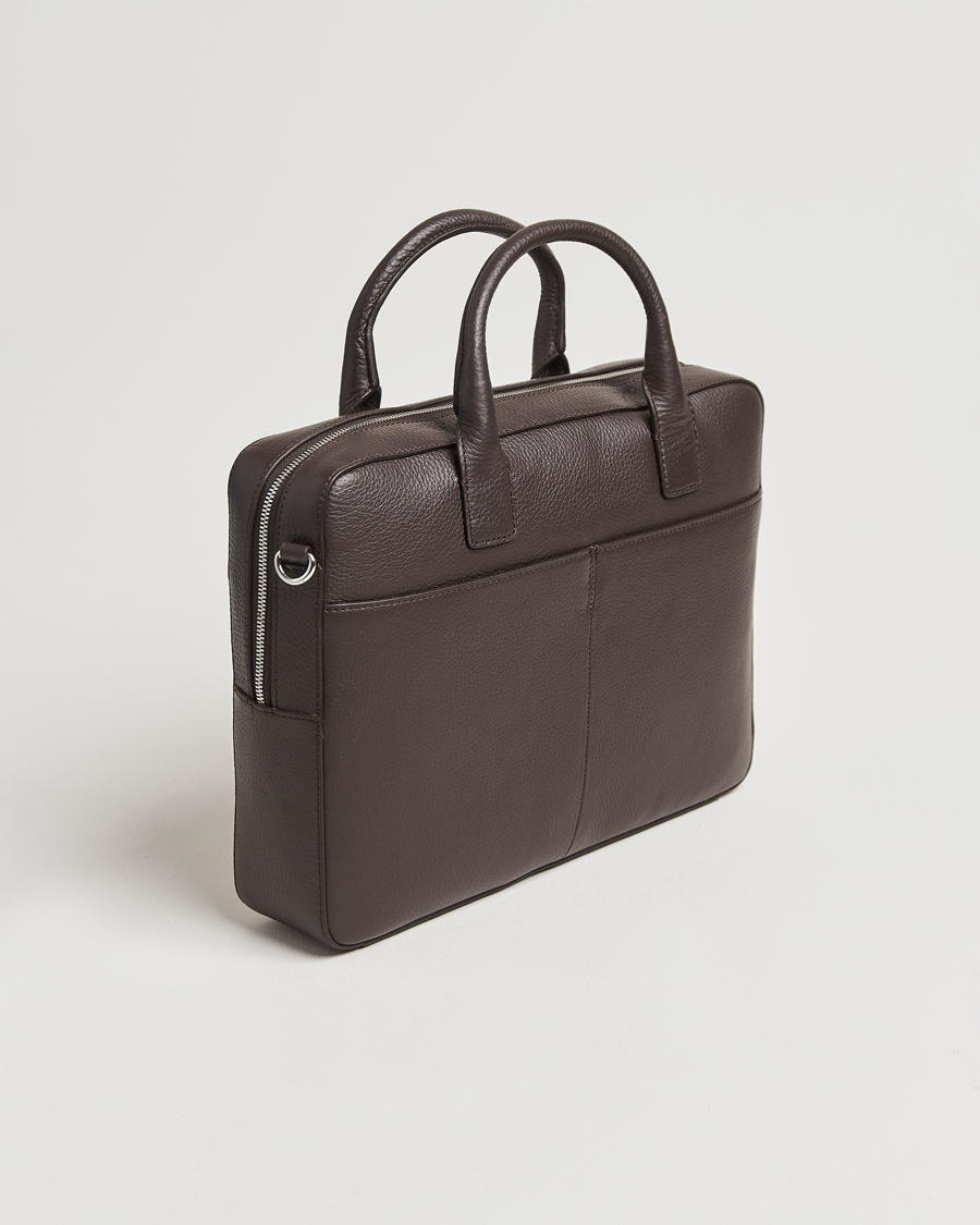 Herr | Tiger of Sweden Beckholmen Leather Briefcase Dark Brown | Tiger of Sweden | Beckholmen Leather Briefcase Dark Brown