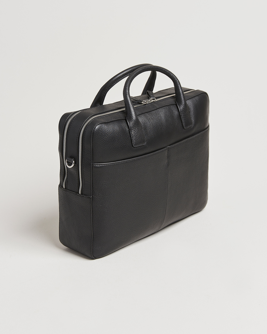 Herr | Tiger of Sweden Beridare Double Zip Leather Briefcase Black | Tiger of Sweden | Beridare Double Zip Leather Briefcase Black