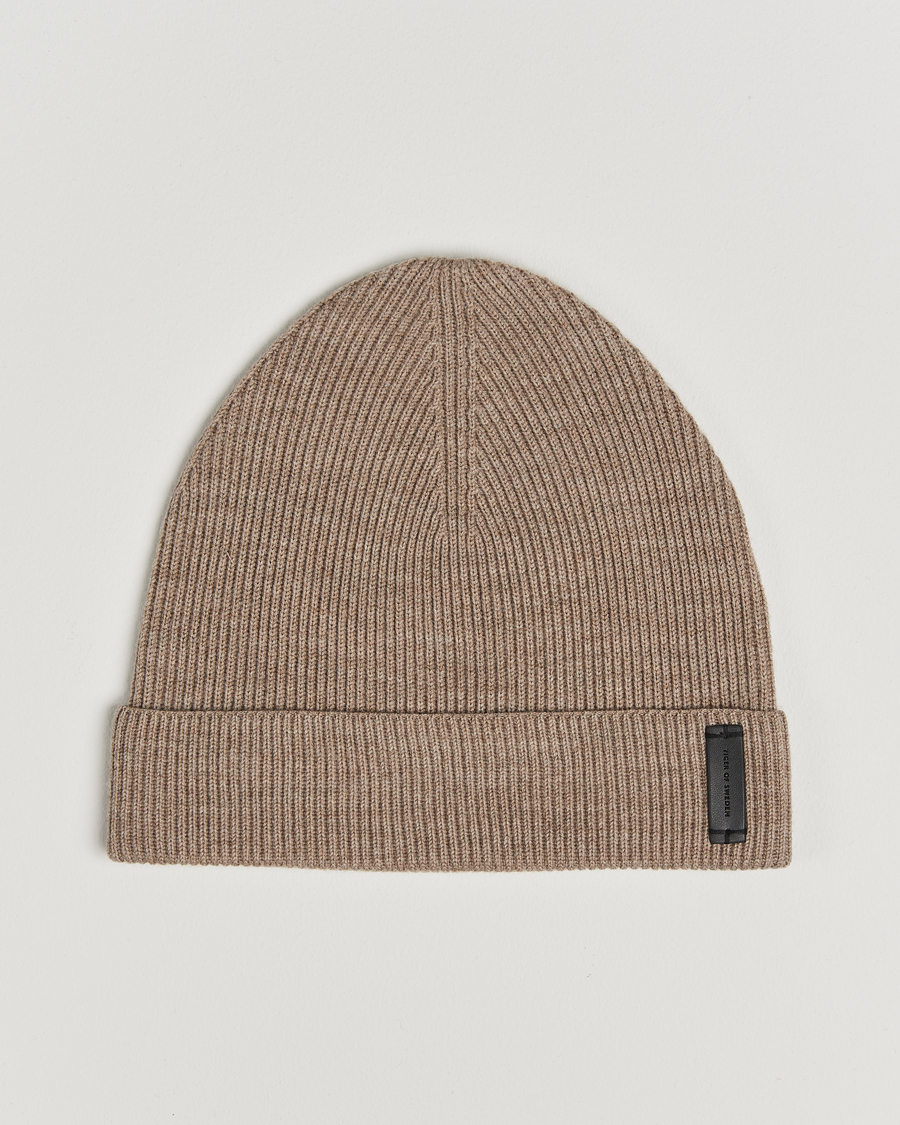 Herr | Tiger of Sweden Caldu Wool Beanie Beige Melange | Tiger of Sweden | Caldu Wool Beanie Beige Melange