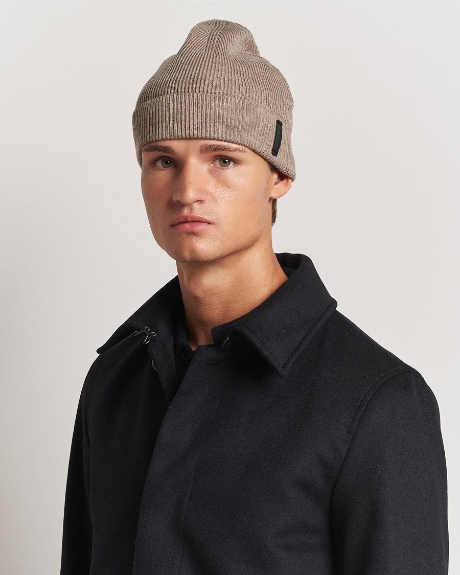 Herr | Tiger of Sweden Caldu Wool Beanie Beige Melange | Tiger of Sweden | Caldu Wool Beanie Beige Melange