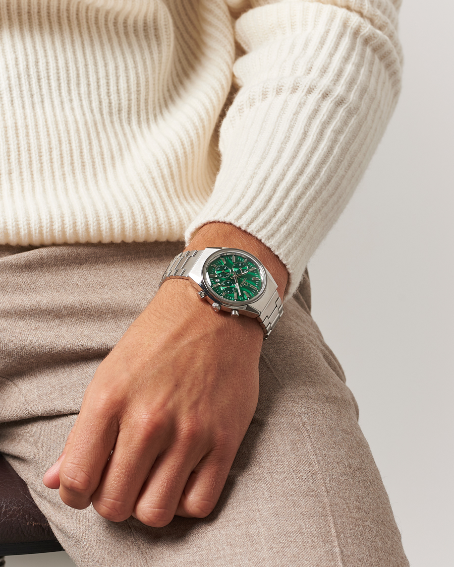 Herr | Timex Q Timex Falcon Eye Chronograph 40mm Green Dial | Timex | Q Falcon Eye Chronograph 40mm Green Dial