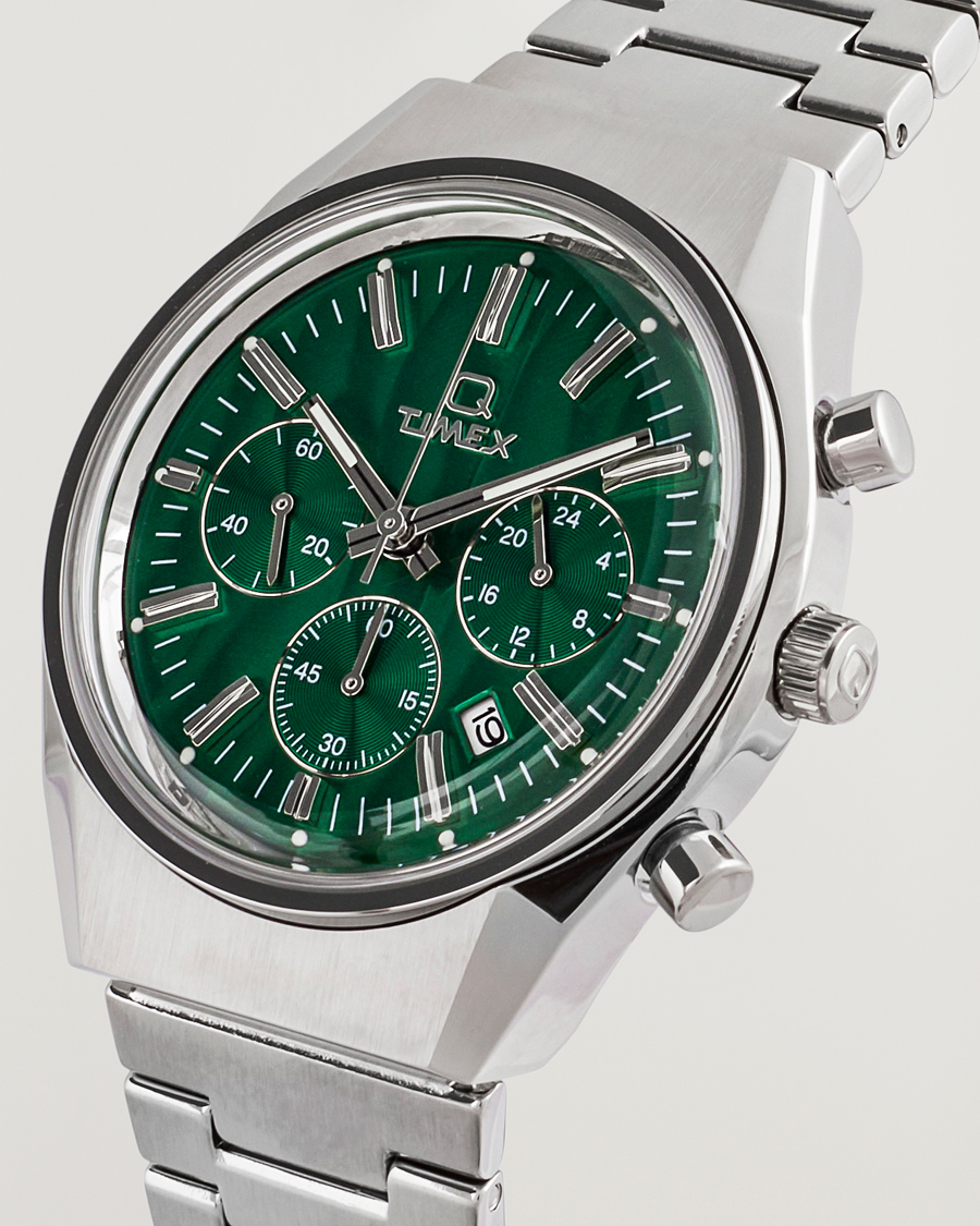 Herr | Timex Q Timex Falcon Eye Chronograph 40mm Green Dial | Timex | Q Falcon Eye Chronograph 40mm Green Dial