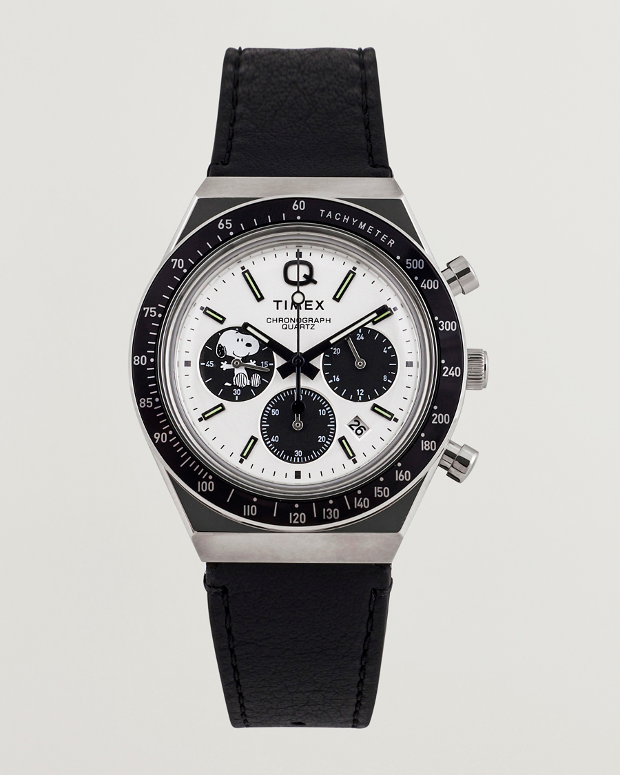 Herr | Timex Q Timex Snoopy Chronograph 40mm White Dial | Timex | Q Snoopy Chronograph 40mm White Dial