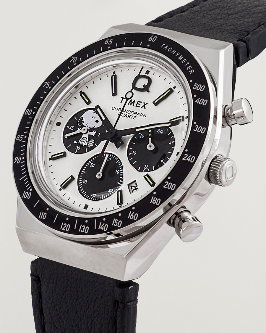 Herr | Timex Q Timex Snoopy Chronograph 40mm White Dial | Timex | Q Snoopy Chronograph 40mm White Dial