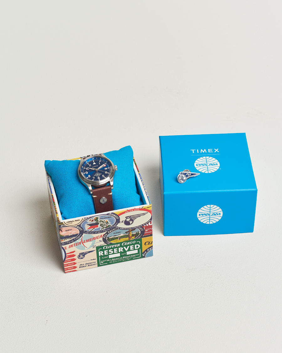 Herr | Timex Pan Am GMT Stainless Steel 39mm Blue Dial | Timex | Pan Am GMT Stainless Steel 39mm Blue Dial