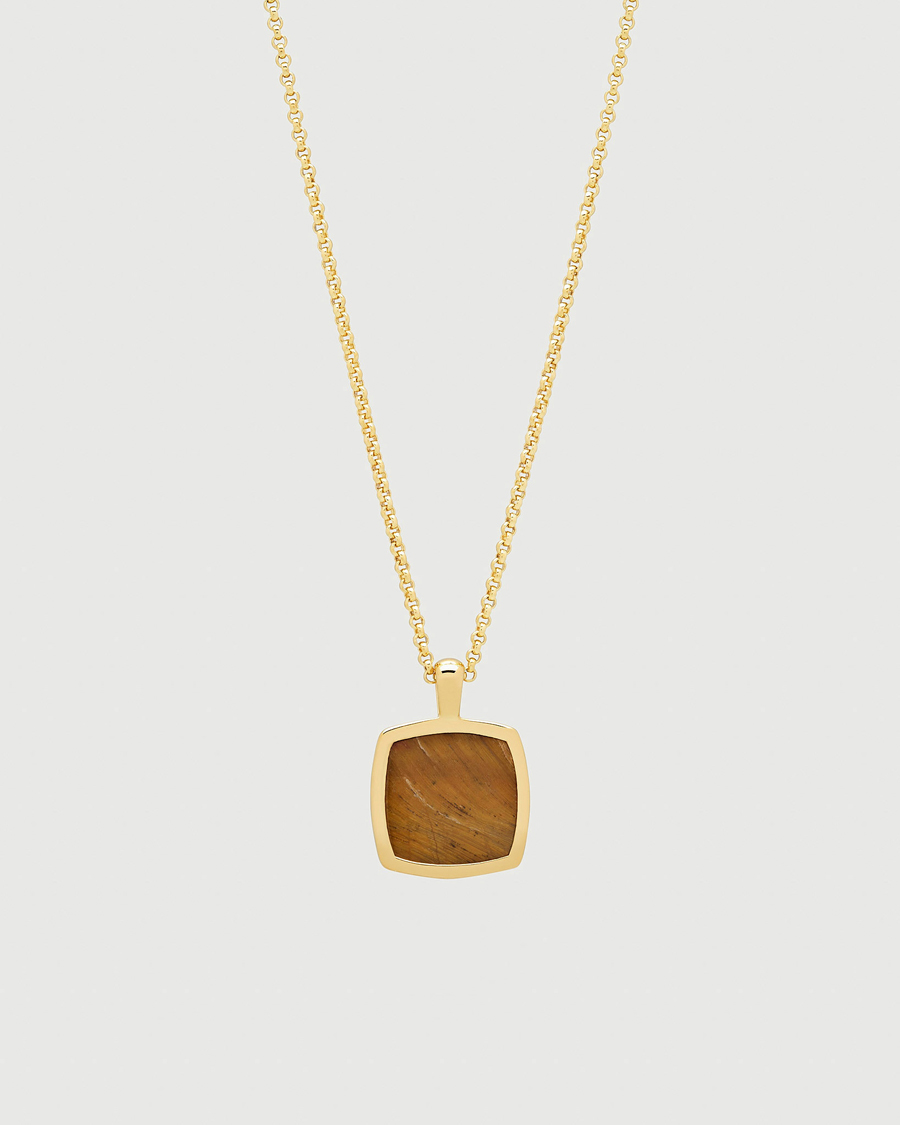 Herr | Tom Wood Cushion Pendant Tiger Eye Gold | Tom Wood | Cushion Pendant Tiger Eye Gold