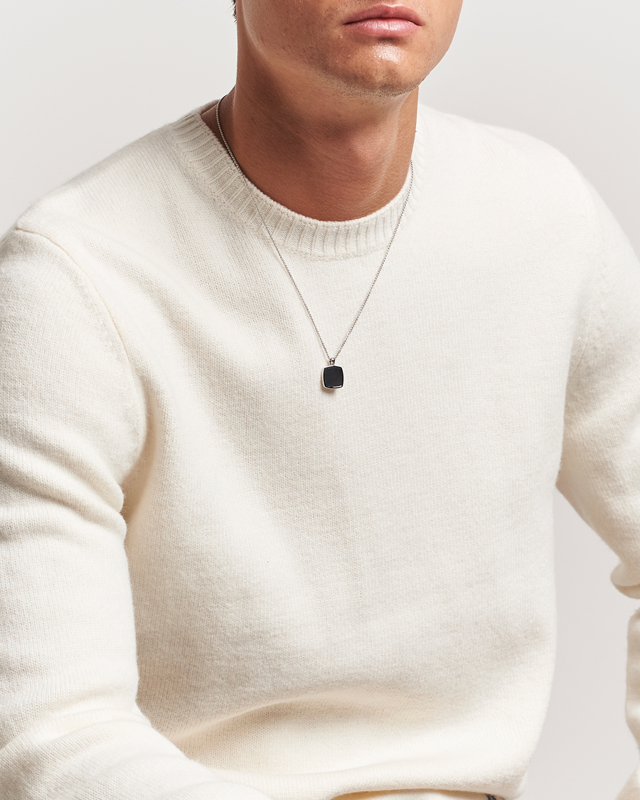 Herr | Smycken | Tom Wood | Cushion Pendant Onyx Silver