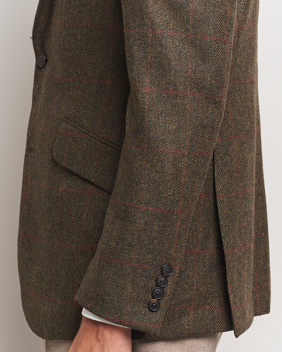 Herr | Kavajer | Walker Slater | Edward Lambswool Windowpane Blazer Green