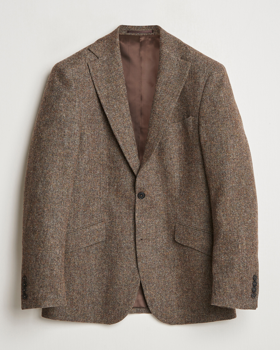 Herr | Kavajer | Walker Slater | Edward Wool Donegal Blazer Brown