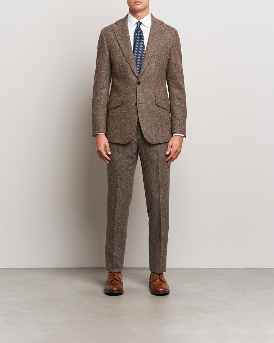 Herr | Kavajer | Walker Slater | Edward Wool Donegal Blazer Brown