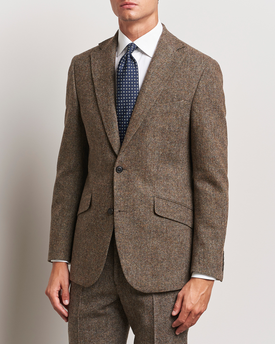 Herr | Kavajer | Walker Slater | Edward Wool Donegal Blazer Brown