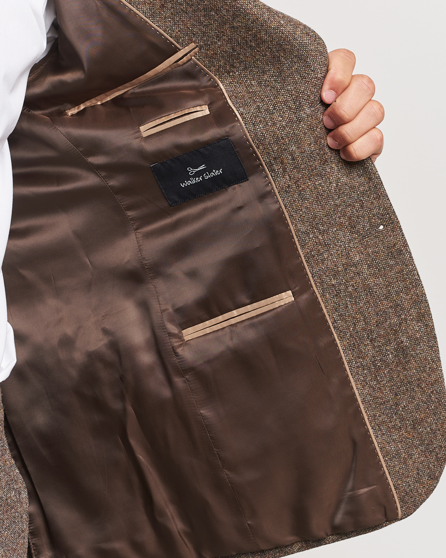 Herr | Kavajer | Walker Slater | Edward Wool Donegal Blazer Brown