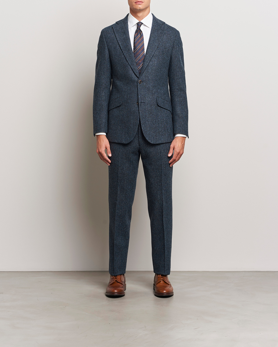 Herr | Kavajer | Walker Slater | Edward Wool Donegal Blazer Navy