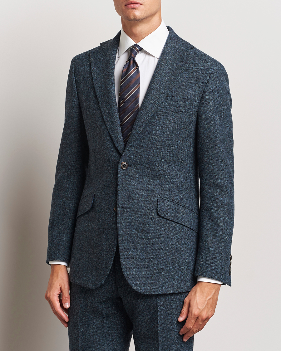 Herr | Kavajer | Walker Slater | Edward Wool Donegal Blazer Navy