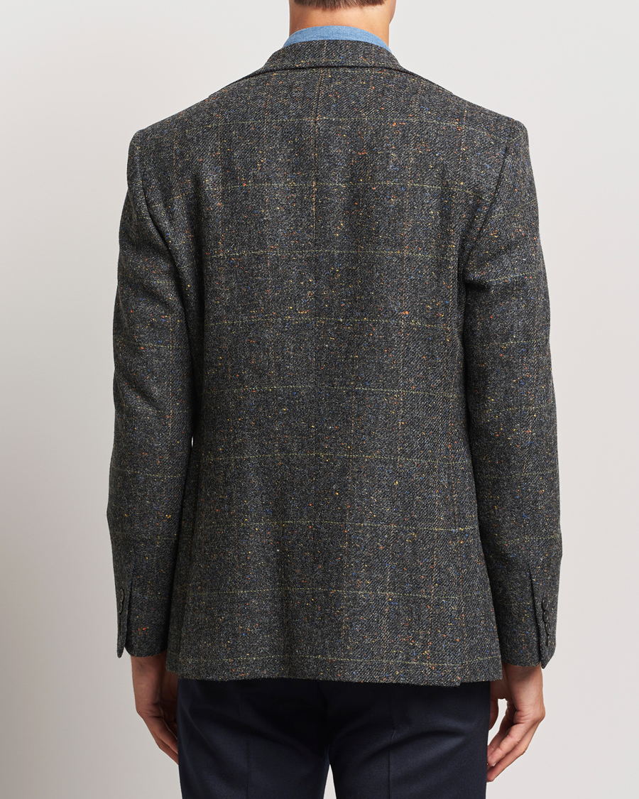 Herr | Kavajer | Walker Slater | Edward Wool Donegal Windowpane Blazer Dark Grey