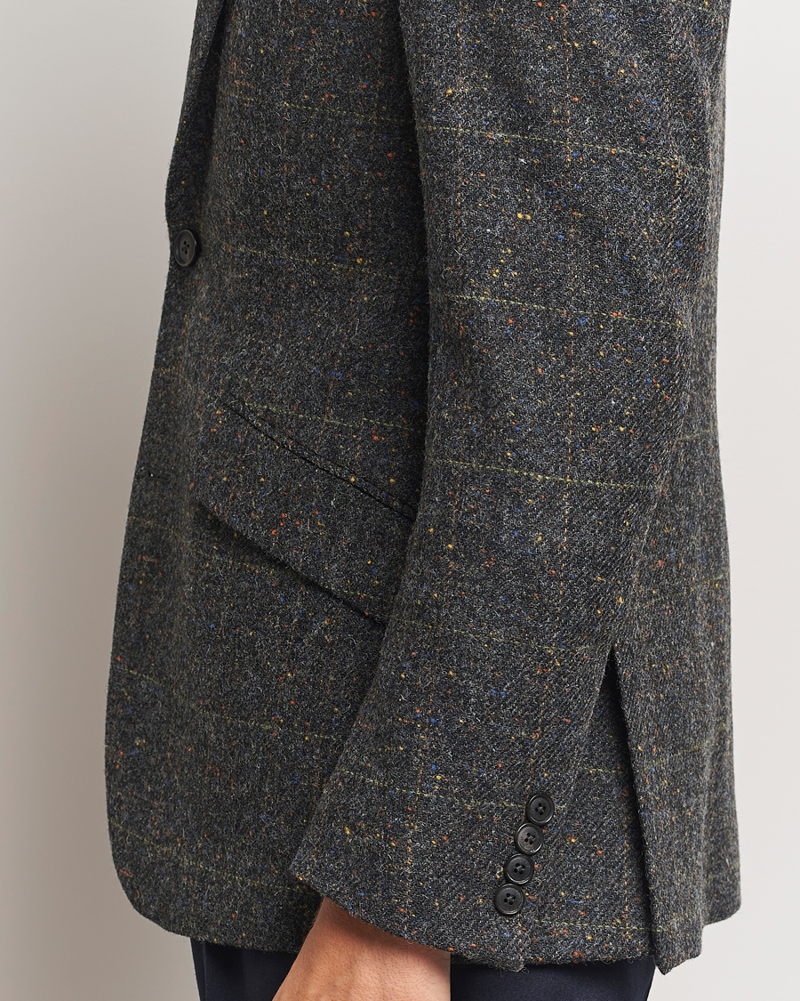 Herr | Kavajer | Walker Slater | Edward Wool Donegal Windowpane Blazer Dark Grey