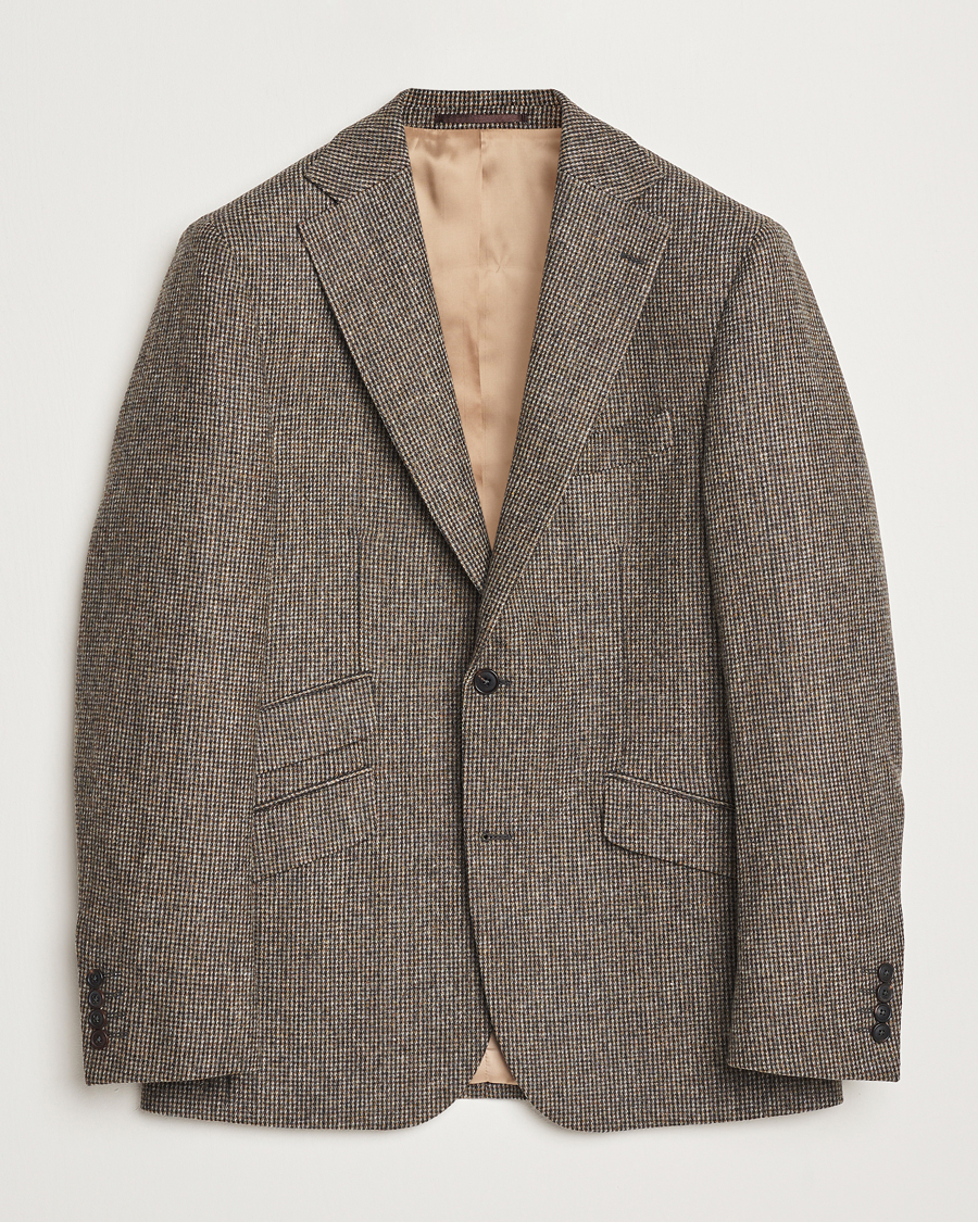 Herr | Kavajer | Walker Slater | Edward Lambswool Pepita Blazer Brown