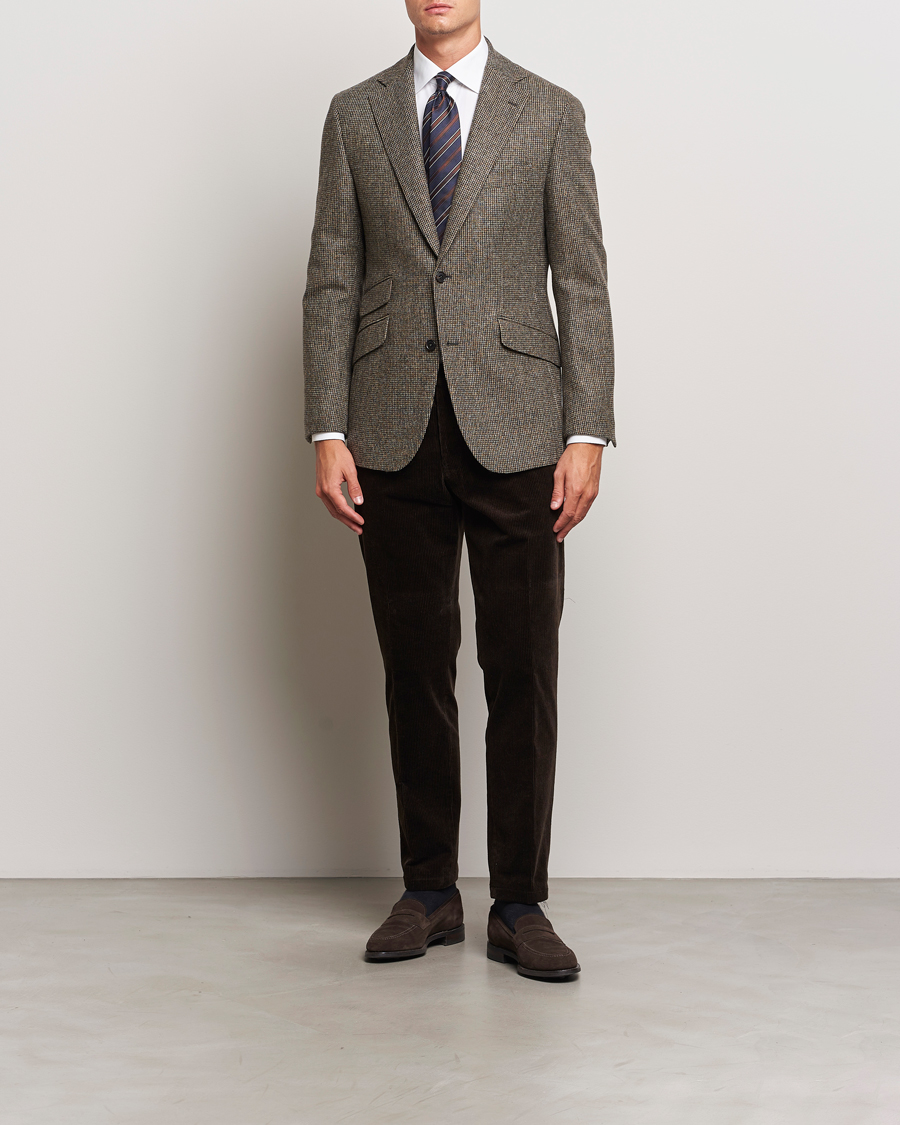 Herr | Kavajer | Walker Slater | Edward Lambswool Pepita Blazer Brown