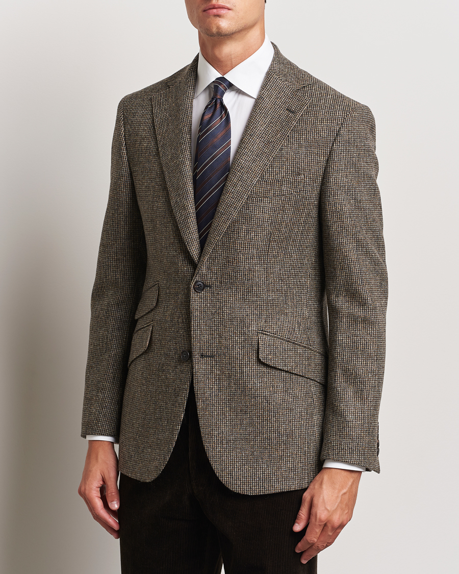 Herr | Kavajer | Walker Slater | Edward Lambswool Pepita Blazer Brown