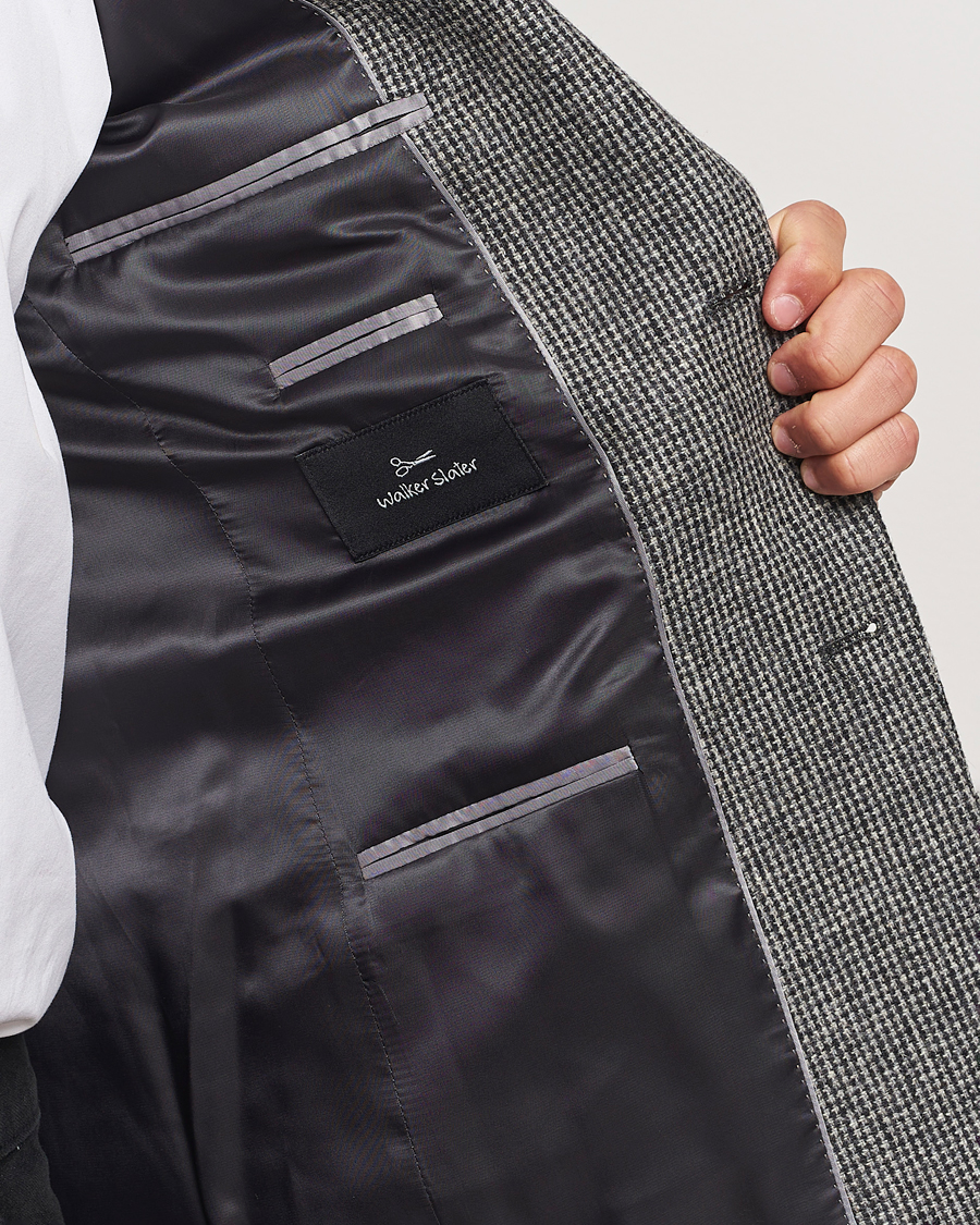 Herr | Kavajer | Walker Slater | Edward Lambswool Pepita Blazer Grey/Black