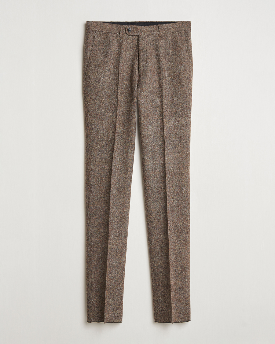 Herr | Byxor | Walker Slater | Edward Wool Donegal Trousers Brown