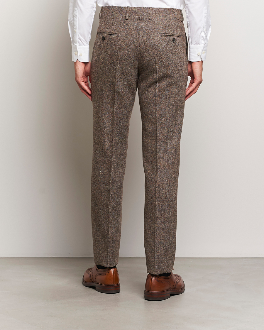Herr | Byxor | Walker Slater | Edward Wool Donegal Trousers Brown