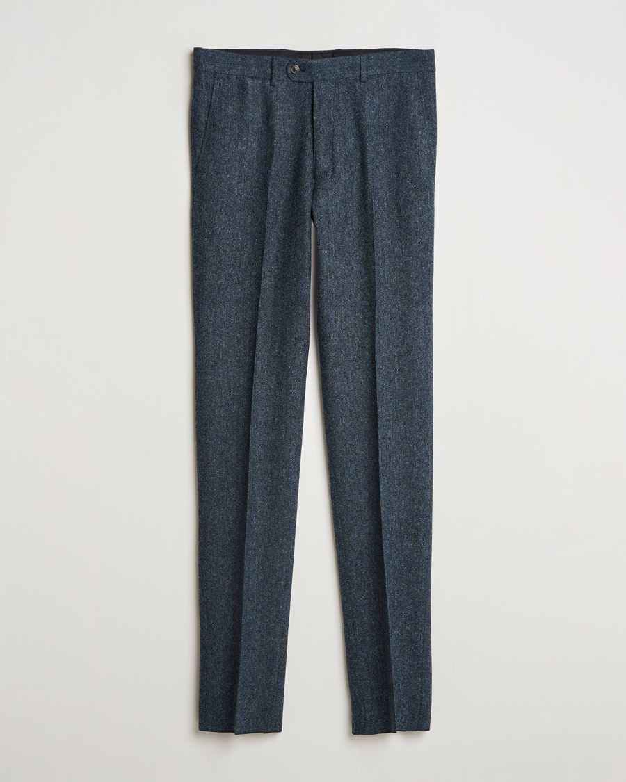 Herr | Byxor | Walker Slater | Edward Wool Donegal Trousers Navy