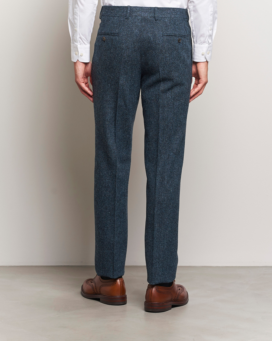 Herr | Byxor | Walker Slater | Edward Wool Donegal Trousers Navy