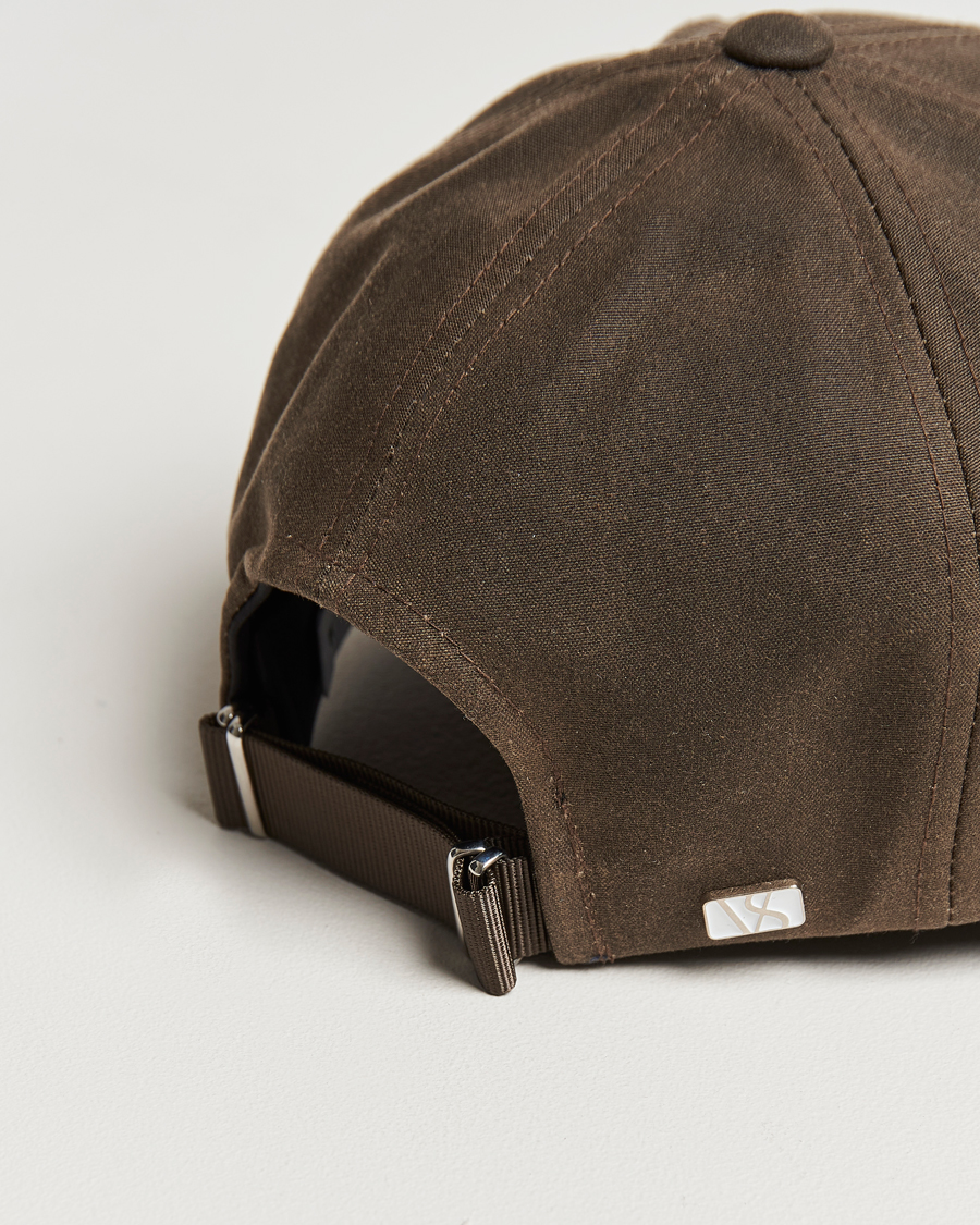 Herr | Hattar & kepsar | Varsity Headwear | Oilskin Baseball Cap Chestnut Brown
