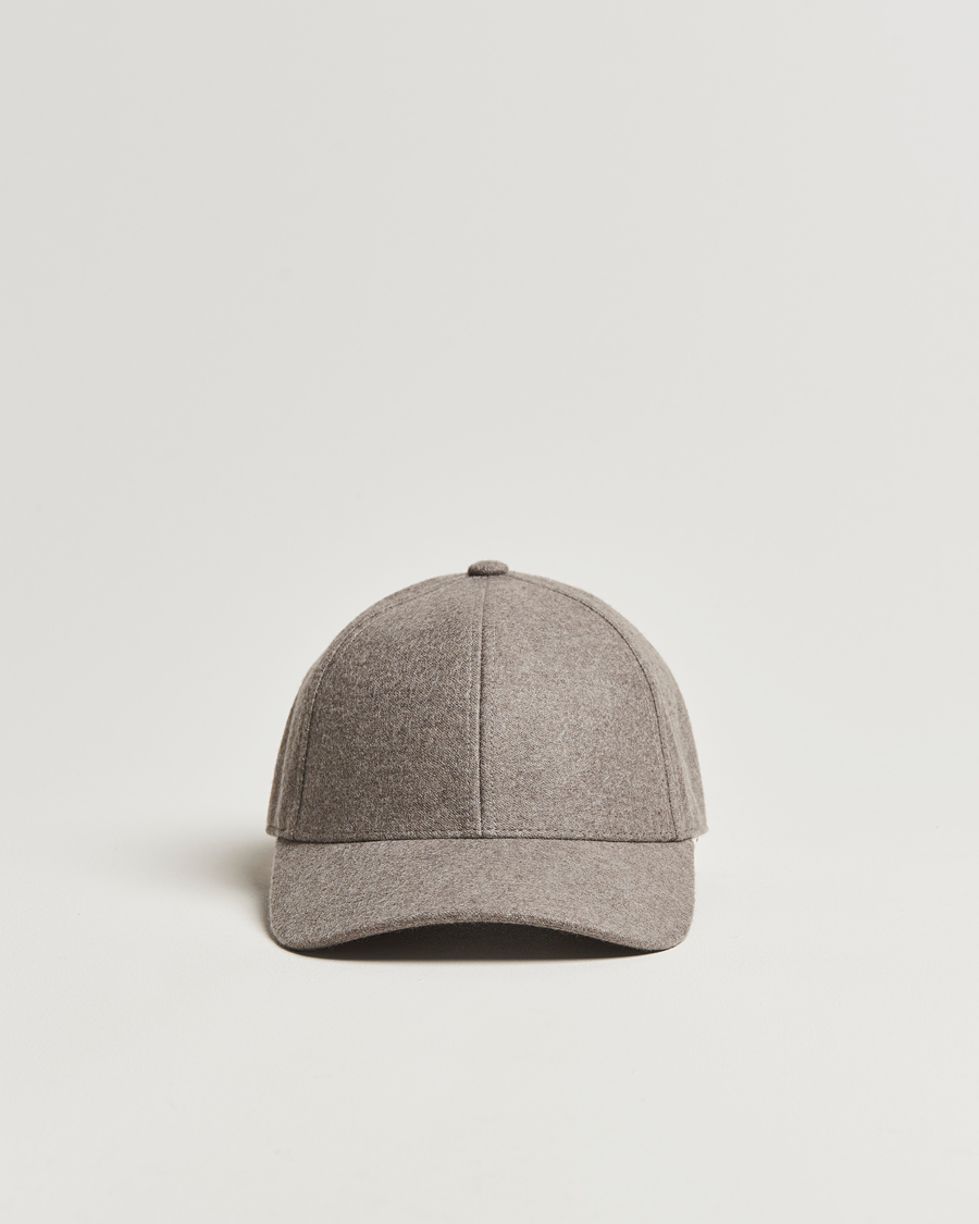 Herr | Hattar & kepsar | Varsity Headwear | Cashmere Baseball Cap Marble Beige