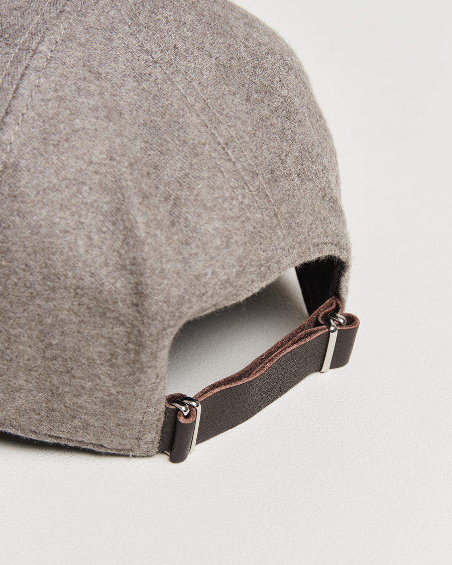 Herr | Hattar & kepsar | Varsity Headwear | Cashmere Baseball Cap Marble Beige