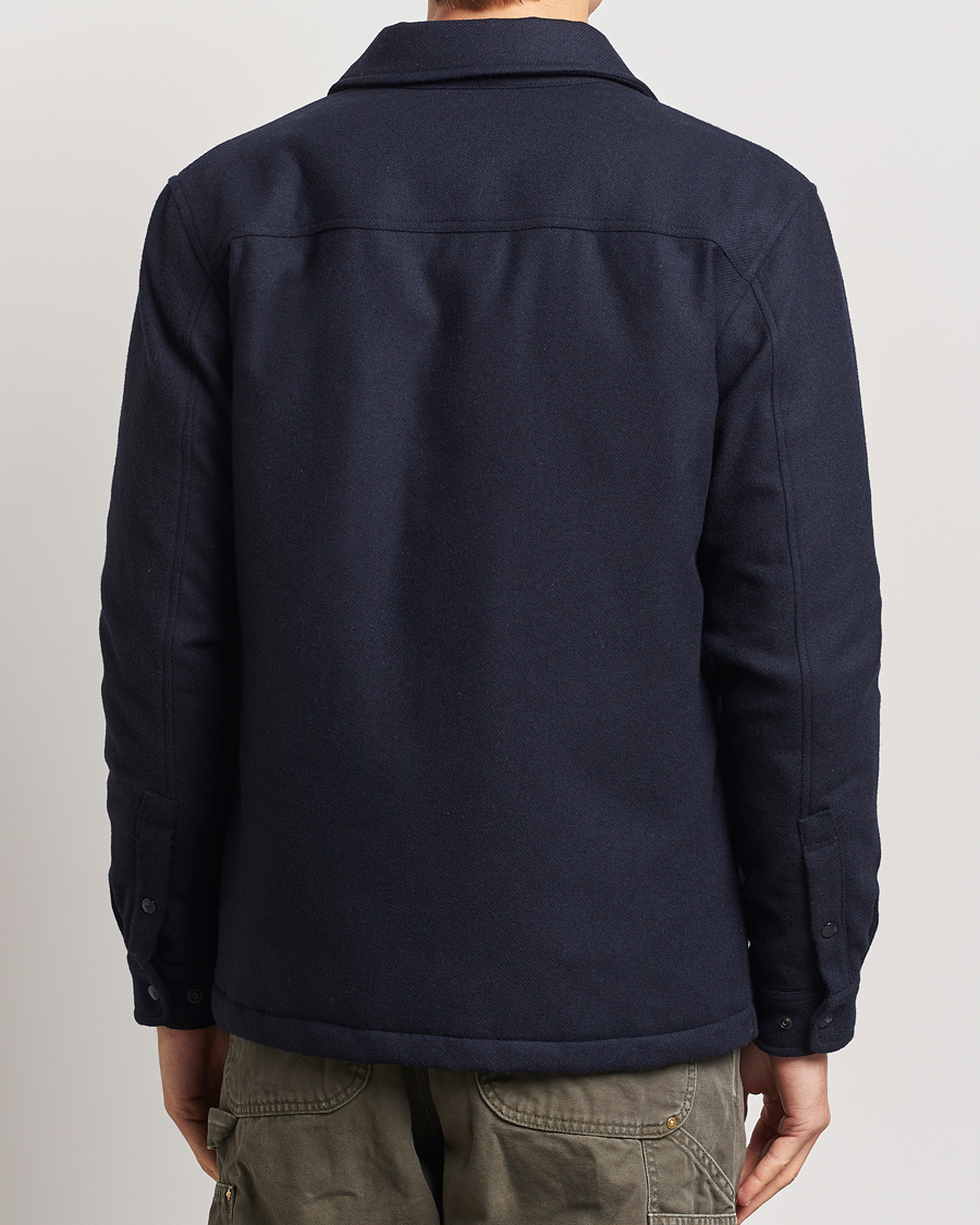 Herr | Jackor | Woolrich | Alaskan Melton Wool Overshirt Melton Blue