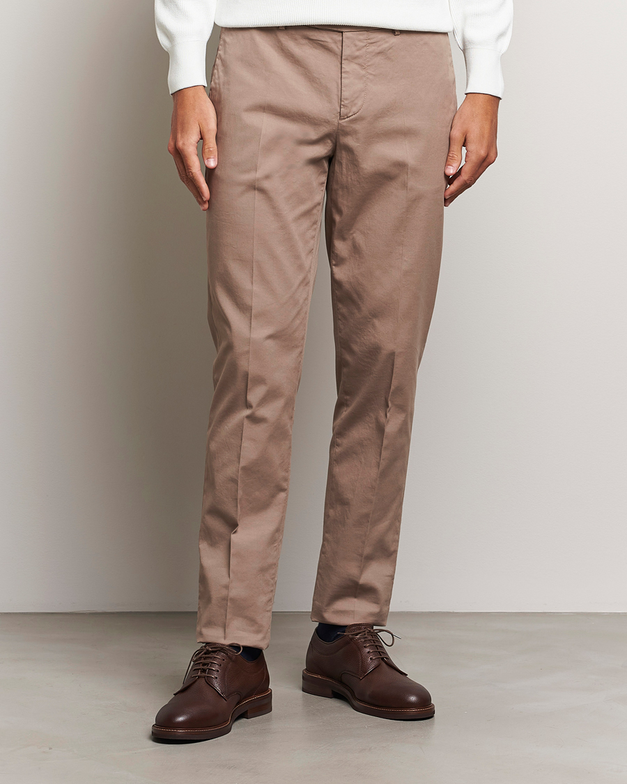 Herr | Byxor | Brunello Cucinelli | Slim Fit Chinos Khaki