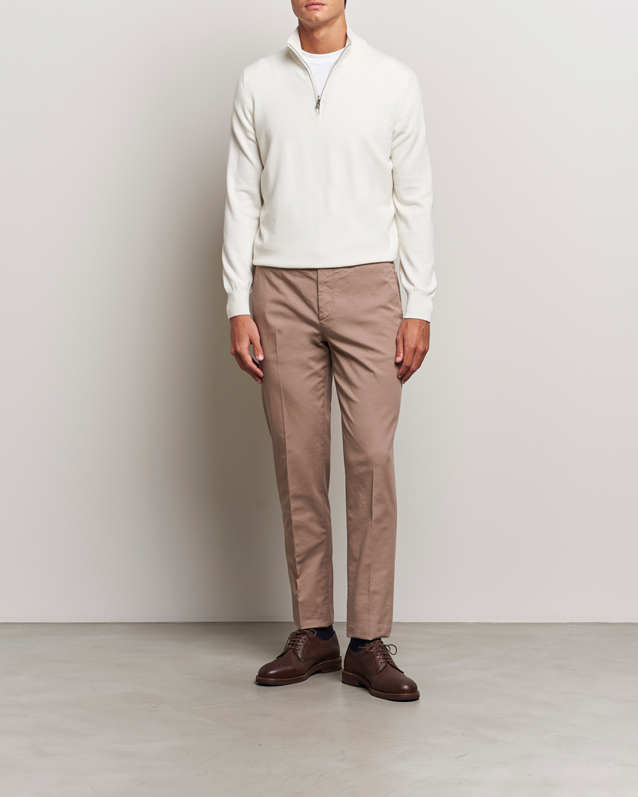 Herr | Tröjor | Brunello Cucinelli | 2 Ply Cashmere Half Zip Panama