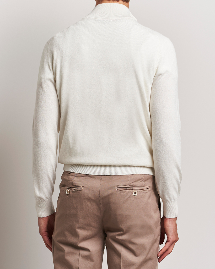 Herr | Tröjor | Brunello Cucinelli | 2 Ply Cashmere Half Zip Panama