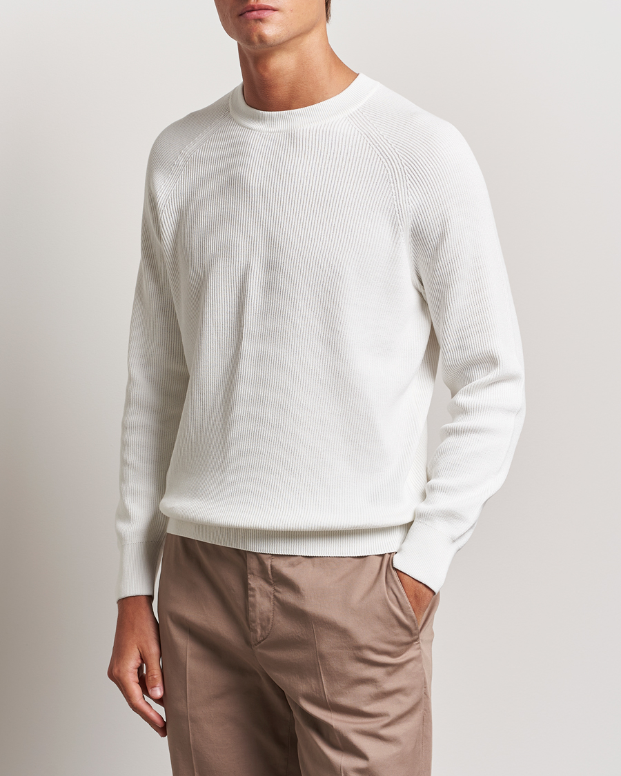 Herr | Tröjor | Brunello Cucinelli | Cotton Rib Crew Neck Panama