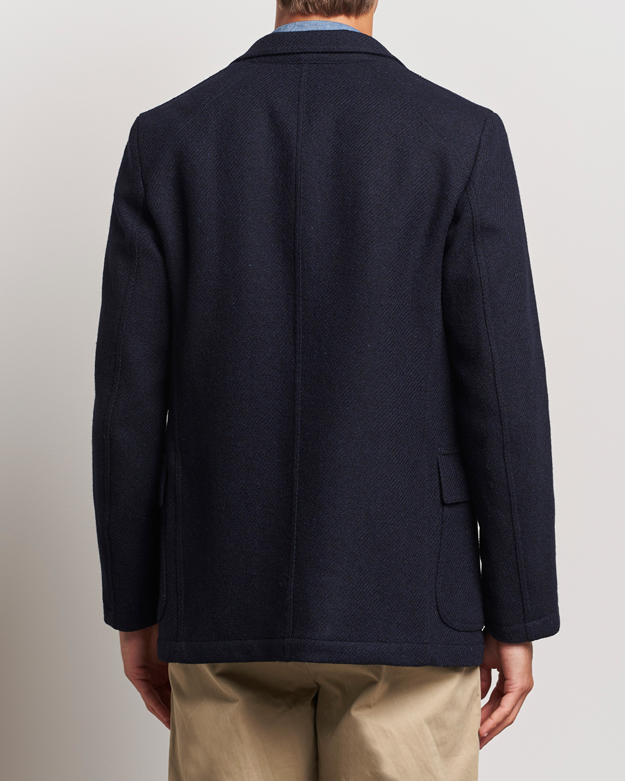 Herr | Kavajer | Drake's | MKVII Harris Tweed Blazer Navy