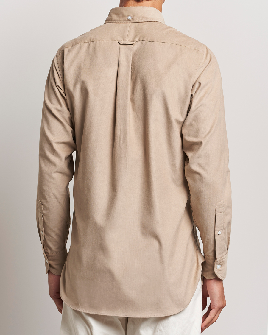 Herr | Skjortor | Drake's | Button Down Corduroy Shirt Ecru