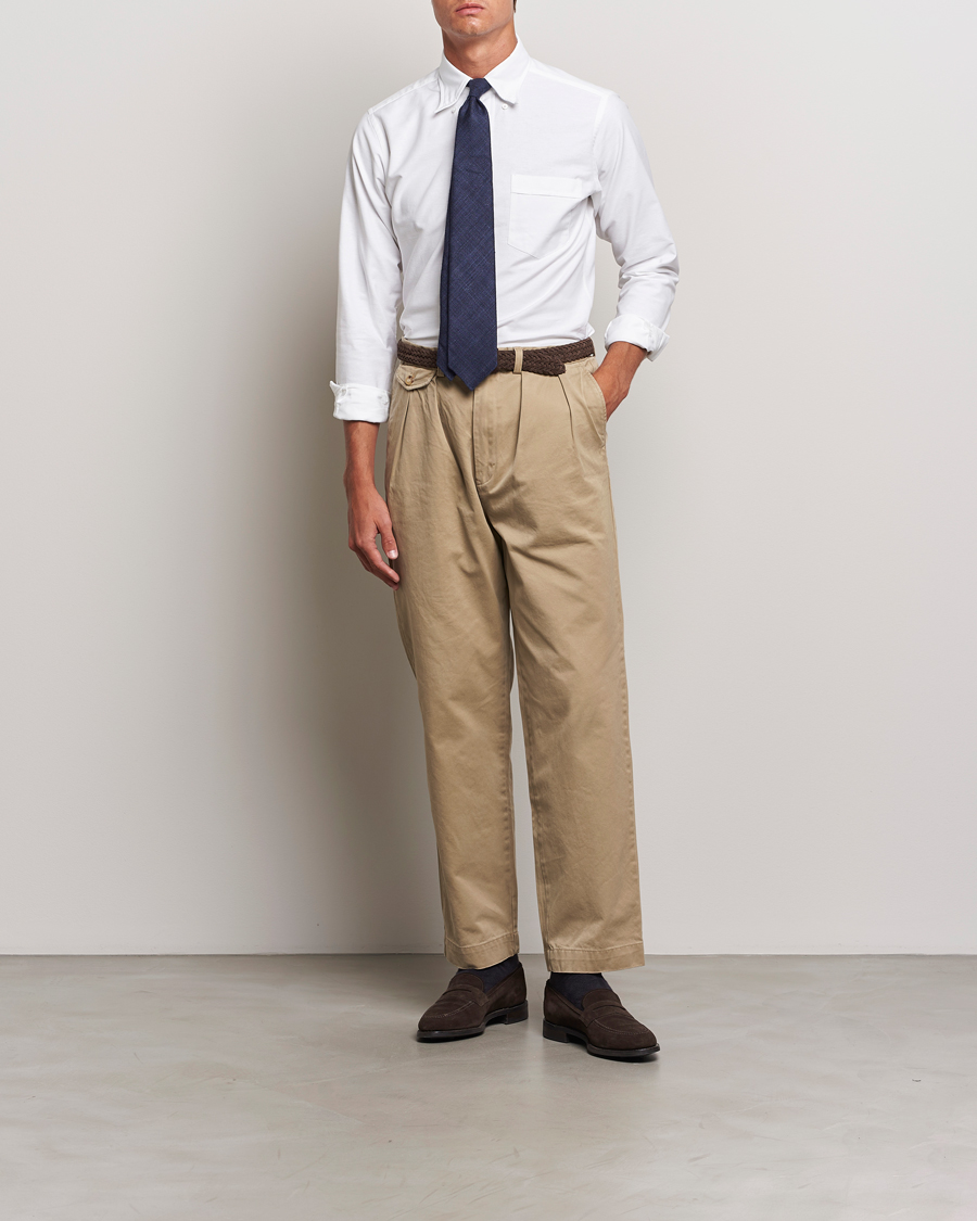 Herr | Skjortor | Drake's | Button Down Oxford Shirt White