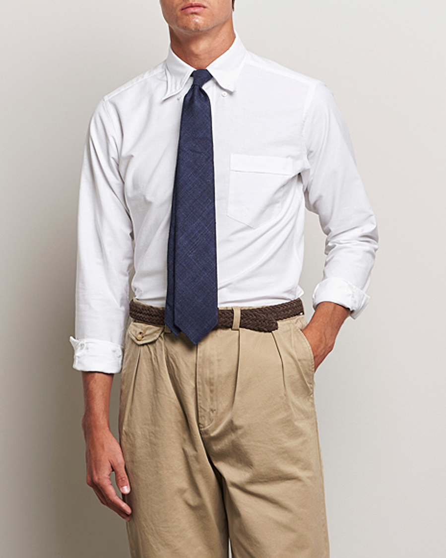 Herr | Skjortor | Drake's | Button Down Oxford Shirt White