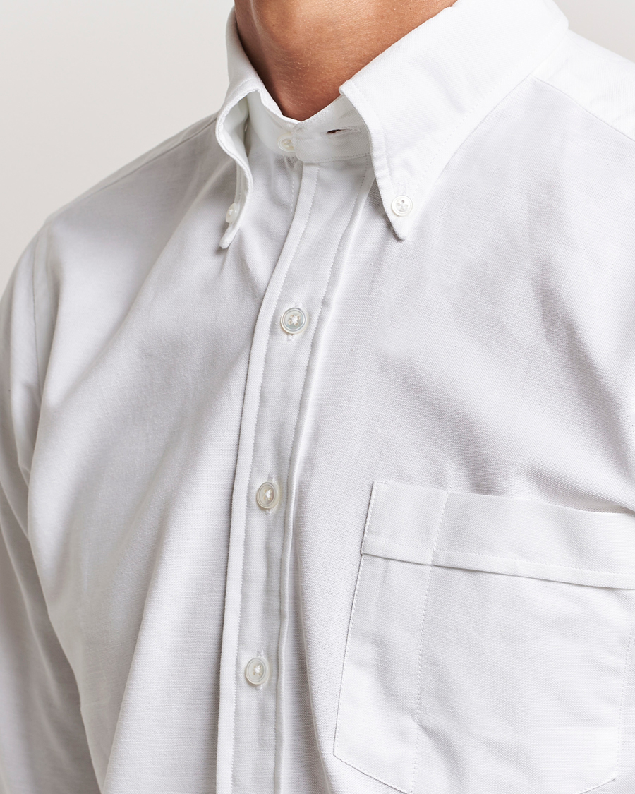 Herr | Skjortor | Drake's | Button Down Oxford Shirt White