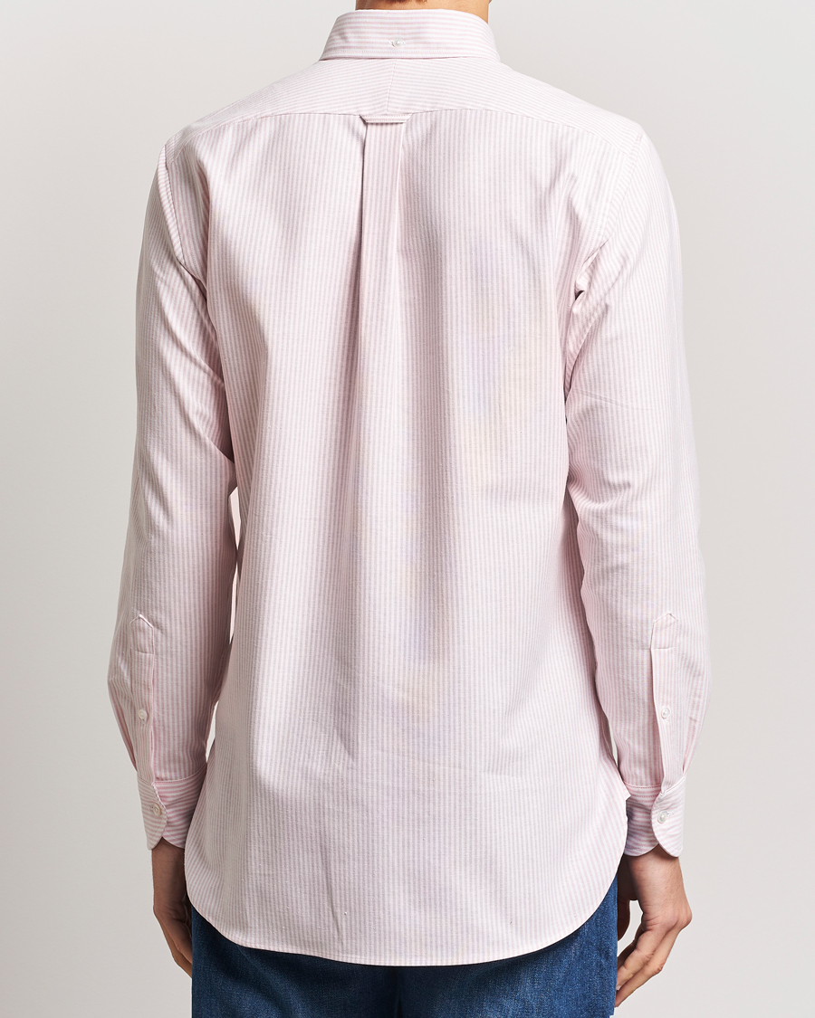 Herr | Skjortor | Drake's | Striped Button Down Oxford Shirt Pink