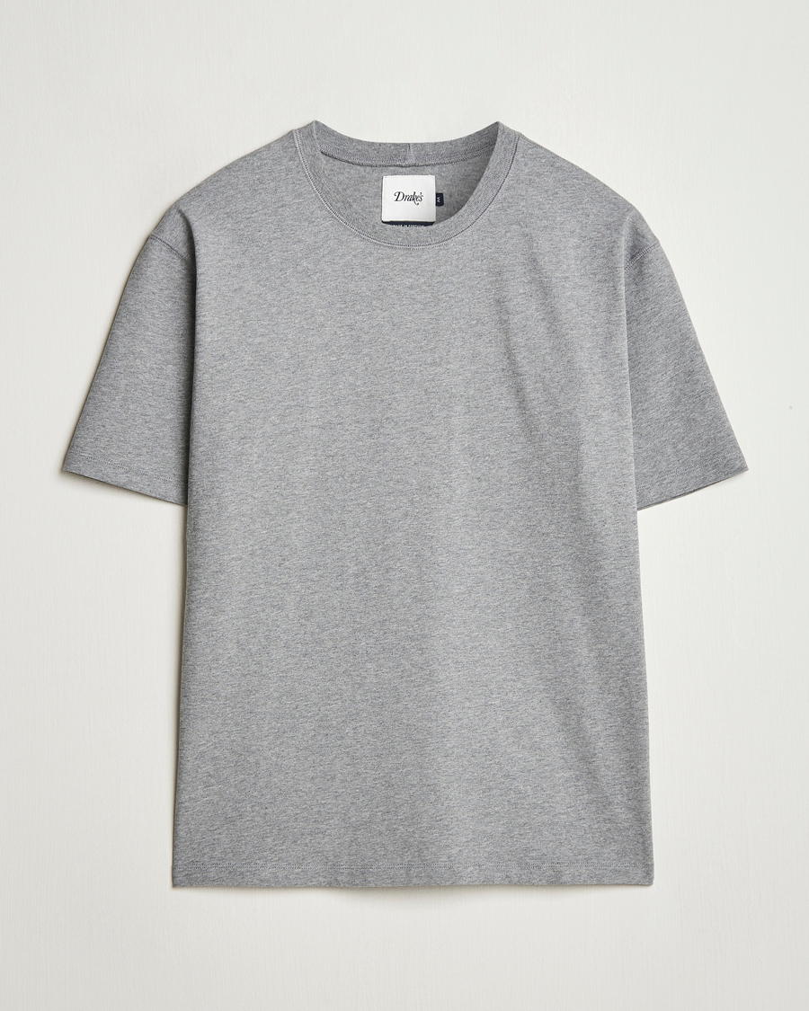 Herr | T-Shirts | Drake's | Short Sleeve Hiking T-Shirt Grey
