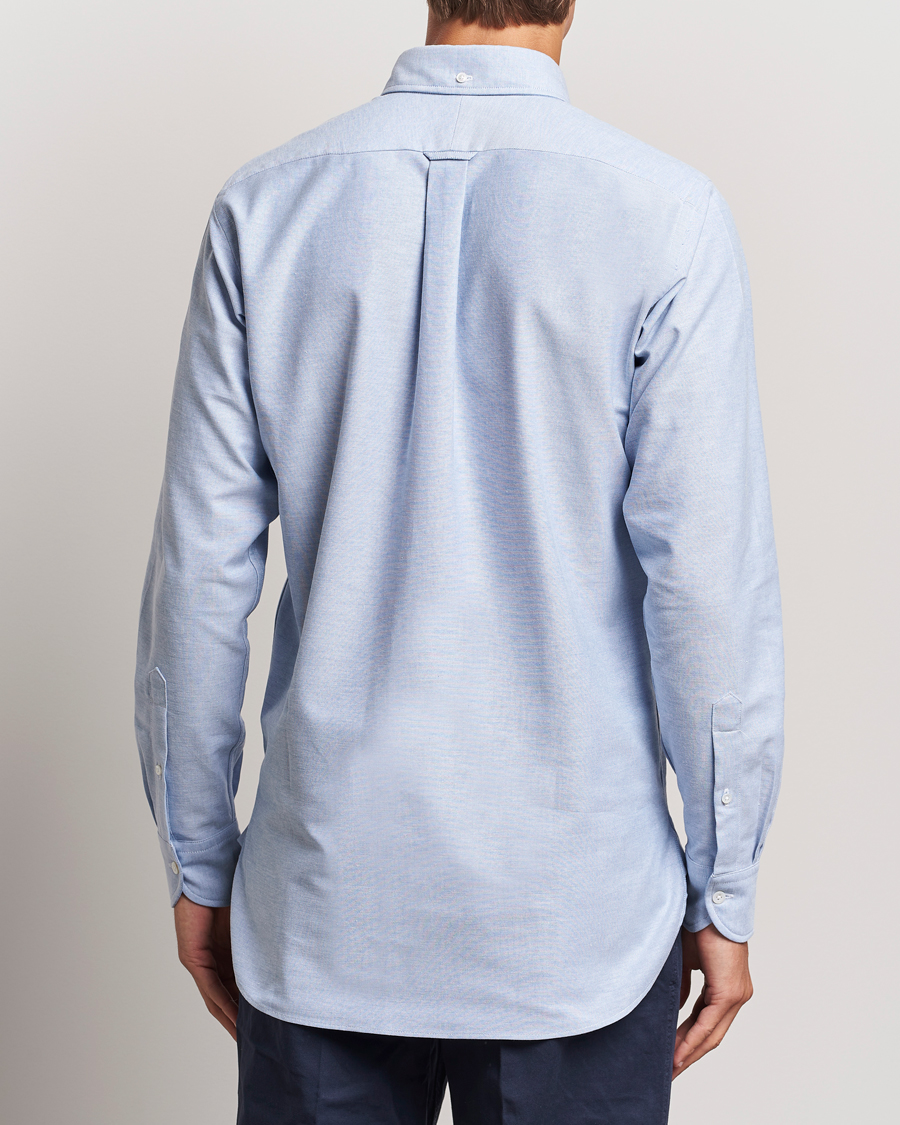 Herr | Skjortor | Drake's | Button Down Oxford Shirt Blue